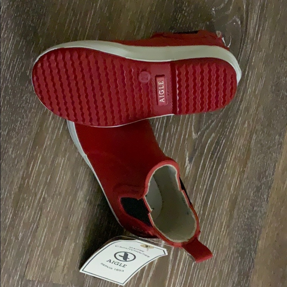 Girls Red Rain Booties Size US 10 - Picture 4 of 4